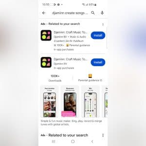 Choose the Djaminn app